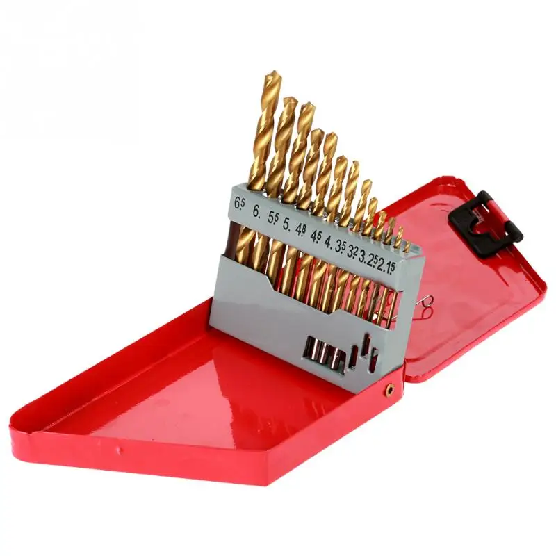 High Speed Steel Twist Drill Bits Set Tool with Round Handle with Red Iron Box 1.5-6.5mm Twist Drills Repair Hand Tool 13Pcs/set
High Speed Steel Twist Drill Bits Set Tool with Round Handle with Red Iron Box 1.5-6.5mm Twist Drills Repair Hand Tool 13Pcs/set