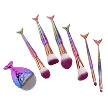 

7Pcs Mermaid Makeup Brushes Set Eyeshadow Eyeliner Blush Blending Contour Foundation Cosmetic Beauty Make Up Brush Tools Kit
