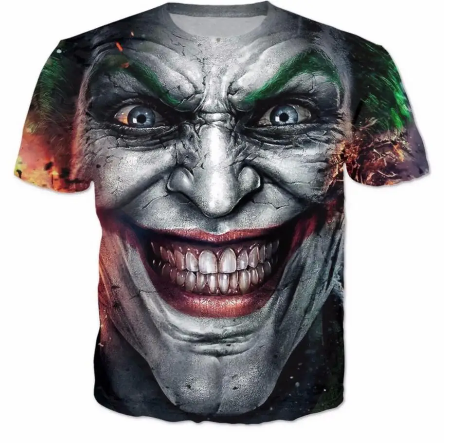 

Cloudstyle Joker Comics Superhero 3D Print T-Shirt Women Men Summer t shirt Harley Quinn Carnage Fashion tee tops plus size