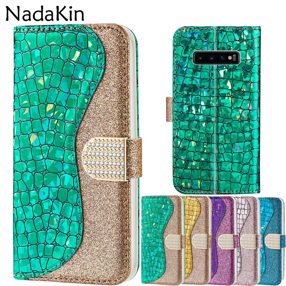 Luxury Rhinestone Diamond Clasp Book Case for Samsung Galaxy S10e S10 S9 S8 Plus S7 Edge S Flip Cover Shell Snake Skin Texture
Luxury Rhinestone Diamond Clasp Book Case for Samsung Galaxy S10e S10 S9 S8 Plus S7 Edge S Flip Cover Shell Snake Skin Texture