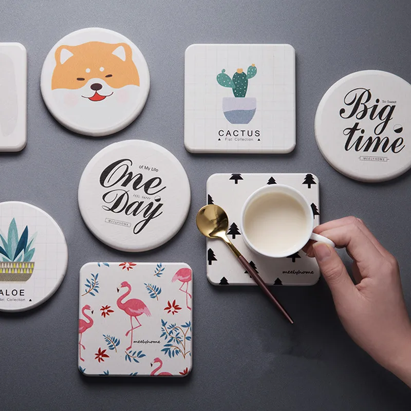 Natural Diatom Mud Coasters Creative Water Absorption Mugs Pad Japan Style Cartoon Prints Heat Resistant Mat Placemats
Natural Diatom Mud Coasters Creative Water Absorption Mugs Pad Japan Style Cartoon Prints Heat Resistant Mat Placemats
