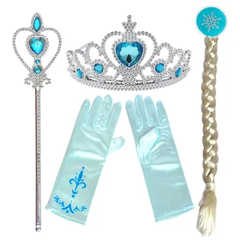 4pcs/set Elsa Anna Figure Princess Accessories Crown Gloves Braid Wig Magic Wand PVC Figure Toys Girl Play Set
4pcs/set Elsa Anna Figure Princess Accessories Crown Gloves Braid Wig Magic Wand PVC Figure Toys Girl Play Set