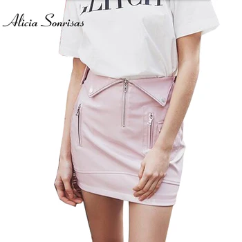 2018 Spring PU Leather Flare Skirt Black High Waist Patent Leather Sexy Street Mini Pink Khaki Punk Skirts AS9004 
2018 Spring PU Leather Flare Skirt Black High Waist Patent Leather Sexy Street Mini Pink Khaki Punk Skirts AS9004