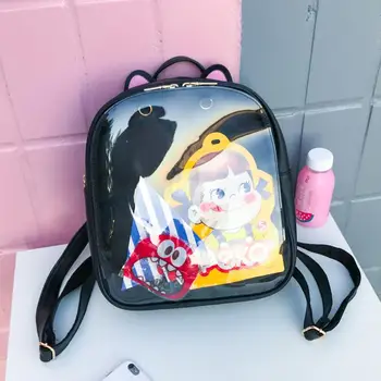 Women Candy Color Cat Ita Bag Korean School Bags for Teenage Girls PU Leather Jelly Transparent Backpack Rugtas Mochila Escolar
Women Candy Color Cat Ita Bag Korean School Bags for Teenage Girls PU Leather Jelly Transparent Backpack Rugtas Mochila Escolar