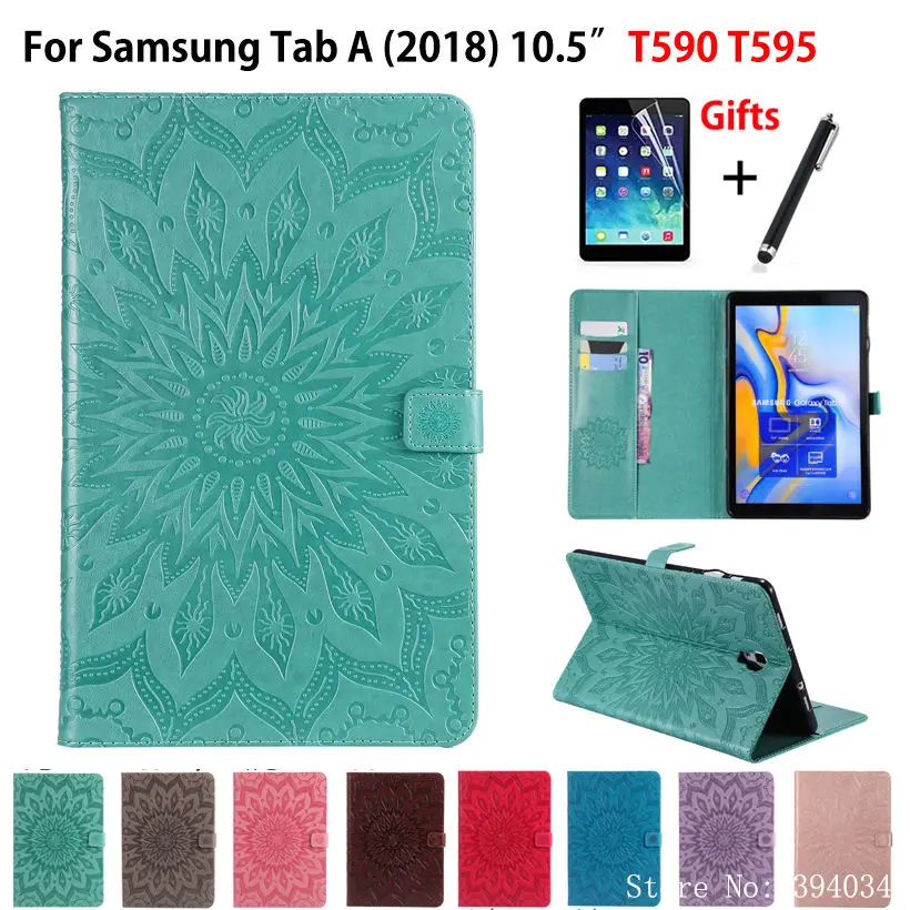 Fashion Tablet Case Cover For Samsung Galaxy Tab A A2 2018 10.5" T590 T595 T597 SM-T590 Funda PU leather Skin Shell +Film +Pen
Fashion Tablet Case Cover For Samsung Galaxy Tab A A2 2018 10.5" T590 T595 T597 SM-T590 Funda PU leather Skin Shell +Film +Pen