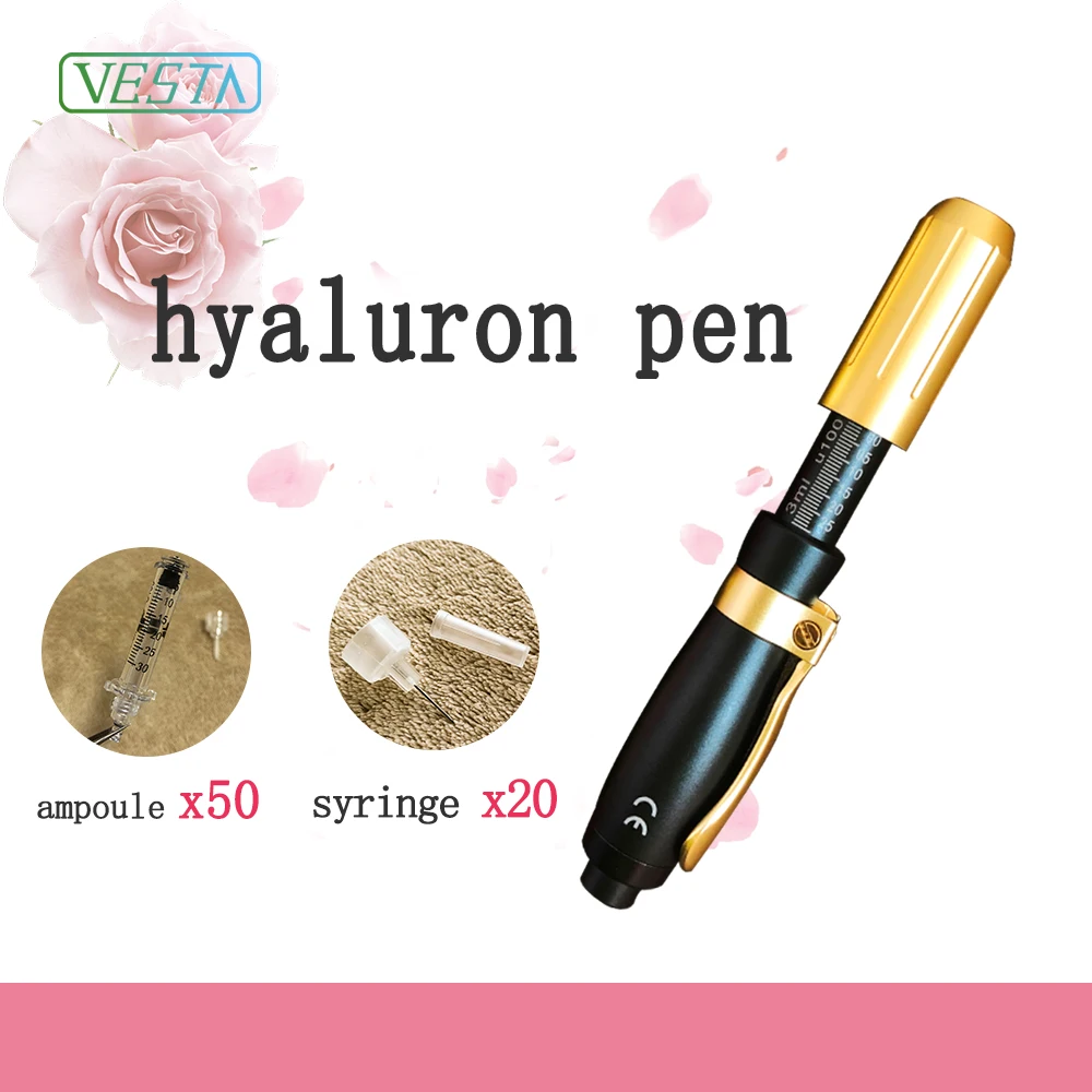 2019 Vesta черная золотая ручка гиалурона иглы свободного давления воздуха 0 5