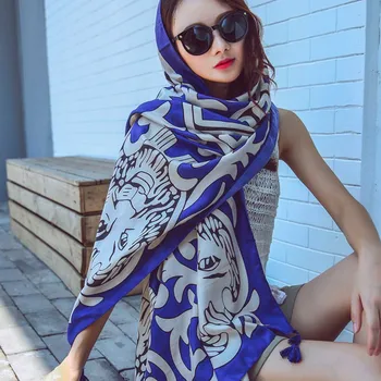 90*195cm Bohemia Ethnic Scarf Female Tassel Printing Large Scarf Seaside Holiday Sunscreen Beach Towel women Summer Long Shawls
90*195cm Bohemia Ethnic Scarf Female Tassel Printing Large Scarf Seaside Holiday Sunscreen Beach Towel women Summer Long Shawls