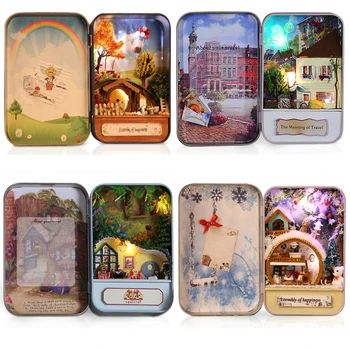 Dollhouse Box Theatre Nostalgic Theme Miniature Scene Wooden Miniature Puzzle Toy DIY Doll House Furniture Toys For Children
Dollhouse Box Theatre Nostalgic Theme Miniature Scene Wooden Miniature Puzzle Toy DIY Doll House Furniture Toys For Children