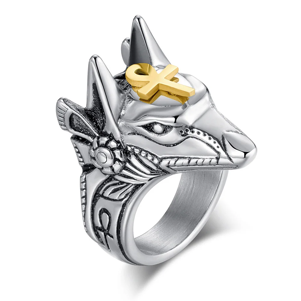 Charmsmic Punk Vintage Silver Mens Gothic Rings Anubis Head Rings Wolf Head Death Rings Ancient Egypt Fairy Tale Rings
Charmsmic Punk Vintage Silver Mens Gothic Rings Anubis Head Rings Wolf Head Death Rings Ancient Egypt Fairy Tale Rings