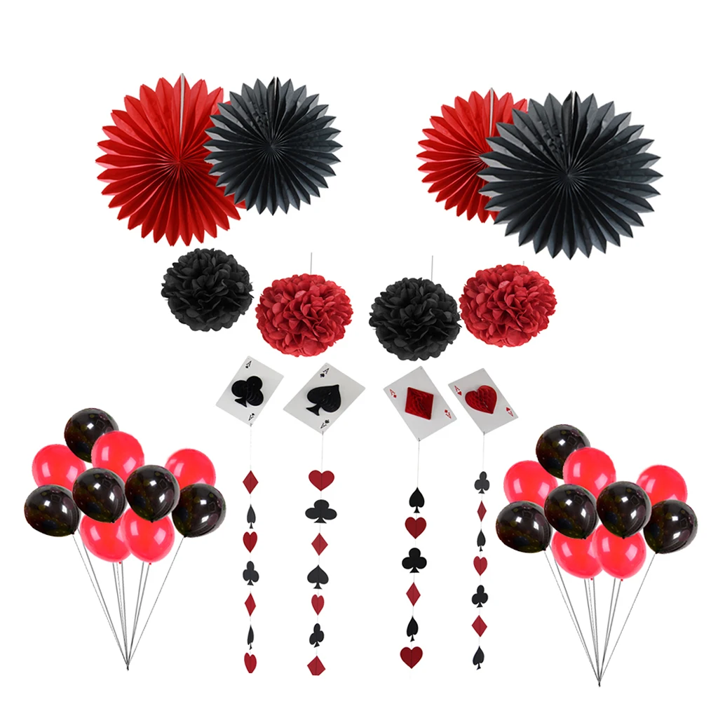 32/Set Casino Banner Las Vegas Themed Party Night Card Hanging Garland Decoration 32/Set Casino Banner Las Vegas Themed Party Night Card Hanging Garland Decoration