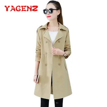 YAGENZ Trench Coat For Women Fashion Turn-down Double Breasted Long Coats Plus Size Korean Windbreaker Coat Casaco Feminino 378
YAGENZ Trench Coat For Women Fashion Turn-down Double Breasted Long Coats Plus Size Korean Windbreaker Coat Casaco Feminino 378
