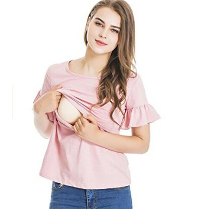 2018 Maternity Nursing T-shirts Summer Clothes Breastfeeding T-Shirt For Pregnant Women Mother Breast Feeding Ruffles Tees Tops
2018 Maternity Nursing T-shirts Summer Clothes Breastfeeding T-Shirt For Pregnant Women Mother Breast Feeding Ruffles Tees Tops