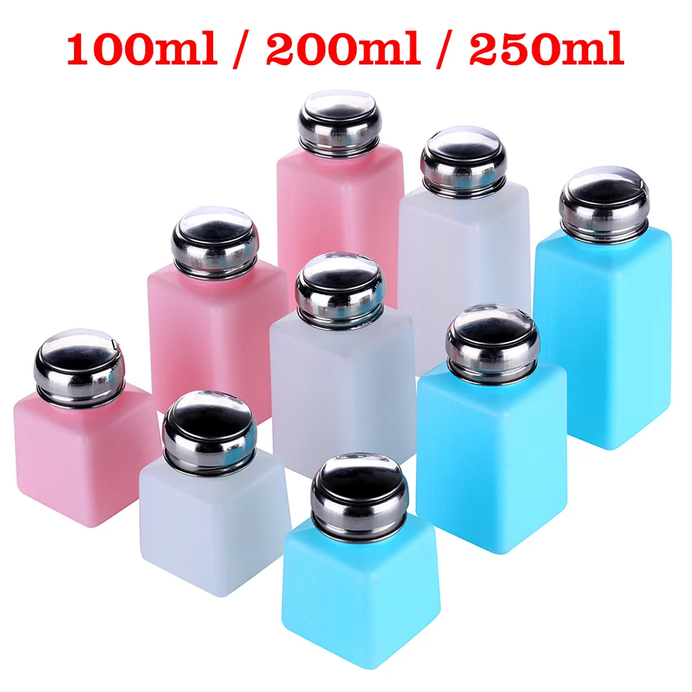 100/200/250ml Liquid Alcohol Bottles Press Pump Dispenser Durable Stainless Steel Cap for Photography Photo Studio Cleaning Tool |
