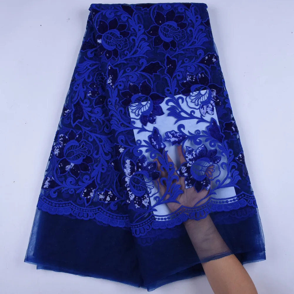 Latest Royal Blue African Embroidery Tulle Lace Fabric 2019 High Quality French Milk Silk Lace Fabric With Sequins 5 Yards 1611
Latest Royal Blue African Embroidery Tulle Lace Fabric 2019 High Quality French Milk Silk Lace Fabric With Sequins 5 Yards 1611