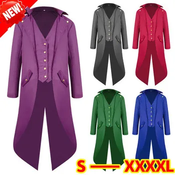Medieval Retro Men Dust Coat Middle Style Steam PunkCosplay Costumes Palace collar Vintage tuxedo Gentleman evening dress tuxedo
Medieval Retro Men Dust Coat Middle Style Steam PunkCosplay Costumes Palace collar Vintage tuxedo Gentleman evening dress tuxedo
