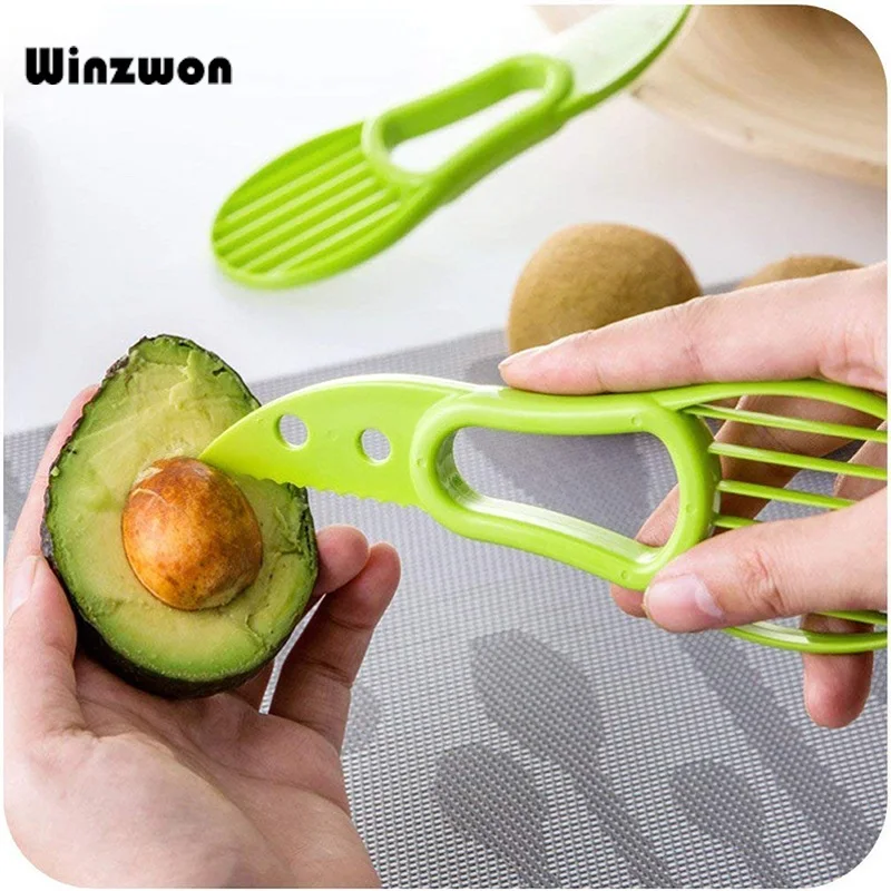 3 in 1 Avocado Slicer Shea Corer Butter Peeler Shredder Fruit Cutter Plastic Knife Pulp Separator Vegetable Tool Kitchen Gadgets
3 in 1 Avocado Slicer Shea Corer Butter Peeler Shredder Fruit Cutter Plastic Knife Pulp Separator Vegetable Tool Kitchen Gadgets