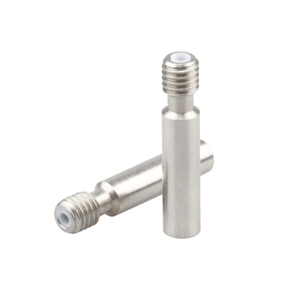 MK8 M6 Throat with Teflon Tube 6*30mm Stainless Steel Thread Longer Feeding Part 1.75mm Filament 3D Printers Parts
MK8 M6 Throat with Teflon Tube 6*30mm Stainless Steel Thread Longer Feeding Part 1.75mm Filament 3D Printers Parts