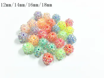 (Choose Size First) 12mm/14mm/16mm/18mm Pastel Color Mixed AB Resin Rhinestone Beads 
(Choose Size First) 12mm/14mm/16mm/18mm Pastel Color Mixed AB Resin Rhinestone Beads