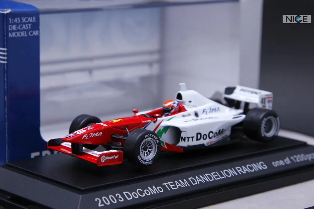 EBB RO 1:43 2003 DoCoMo TEAM Formula JP boutique alloy car toys for children kids toys Model Original package
EBB RO 1:43 2003 DoCoMo TEAM Formula JP boutique alloy car toys for children kids toys Model Original package