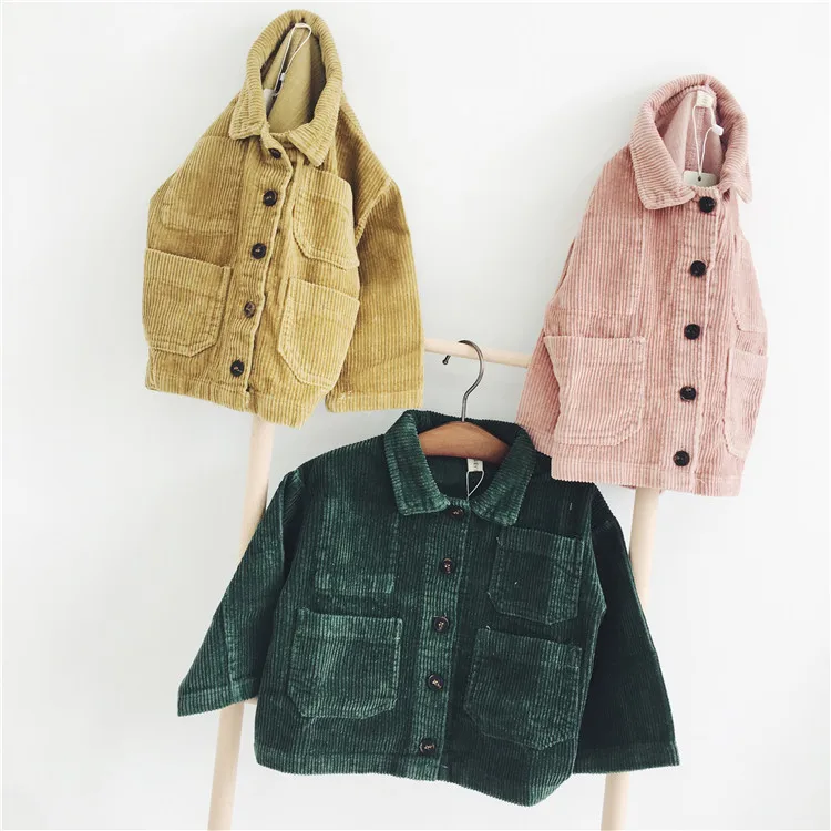 Children's Corduroy Coat Jackets Autumn New Boys and Girls Fashion Solid Jackets Baby Wild Korean Turn-down Collar Outwear Tops
Children's Corduroy Coat Jackets Autumn New Boys and Girls Fashion Solid Jackets Baby Wild Korean Turn-down Collar Outwear Tops