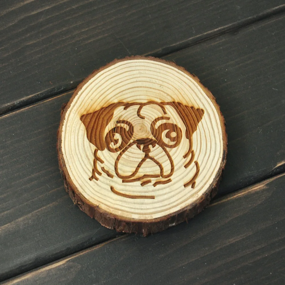 Pug Dog Coaster, Rustic Wooden Coasters, Tree Slice Dog Coaster, Pug Wood Coaster, Kitchen Decor, Best gift for Dog lover
Pug Dog Coaster, Rustic Wooden Coasters, Tree Slice Dog Coaster, Pug Wood Coaster, Kitchen Decor, Best gift for Dog lover