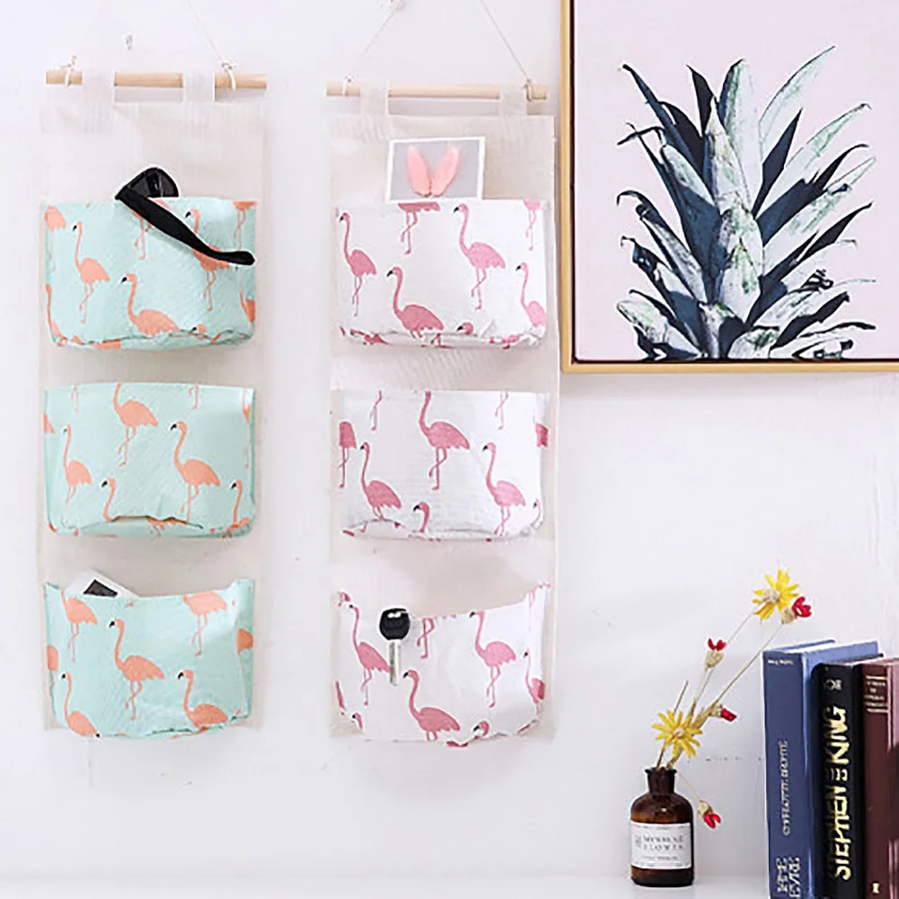 3 Pockets Wall Mounted Wardrobe Hang Bag Wall Pouch Cosmetic Toys Organizer Flamingo Pattern Cotton Linen Hanging Storage Bag
3 Pockets Wall Mounted Wardrobe Hang Bag Wall Pouch Cosmetic Toys Organizer Flamingo Pattern Cotton Linen Hanging Storage Bag