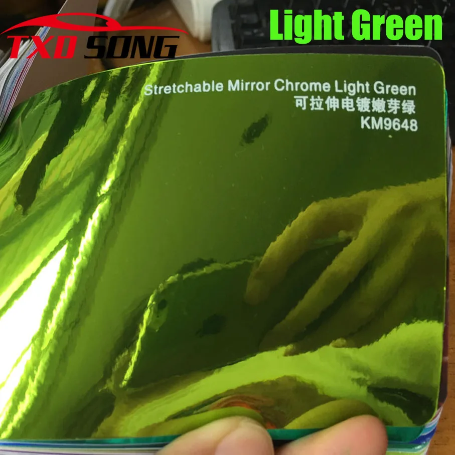 New Arrival High stretchable mirror light green Chrome Mirror flexible Vinyl Wrap Sheet Roll Film Car Sticker Decal Sheet
New Arrival High stretchable mirror light green Chrome Mirror flexible Vinyl Wrap Sheet Roll Film Car Sticker Decal Sheet