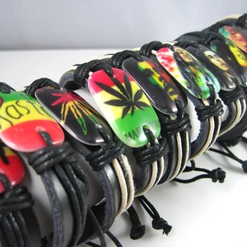 Wholesale 48pcs Bob Marley bracelets different designs rasta pu leather handmade Charm cuff wristbands for men women and unisex
Wholesale 48pcs Bob Marley bracelets different designs rasta pu leather handmade Charm cuff wristbands for men women and unisex