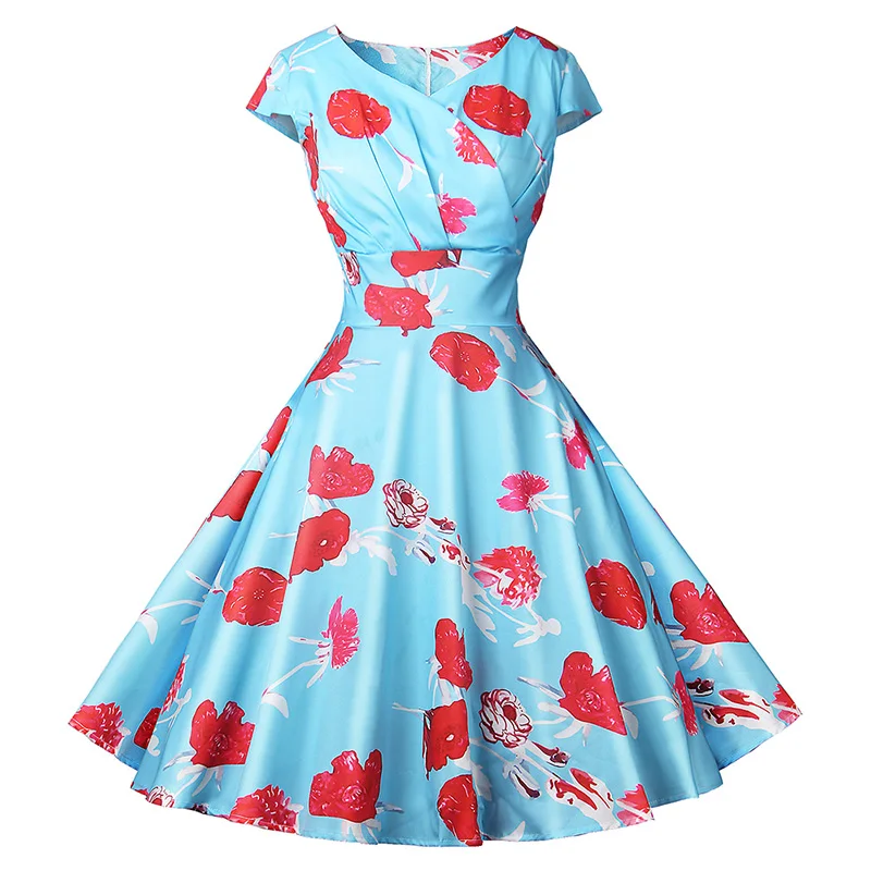 HeyGalSing Women Floral Print Dress 2018 Short Sleeve Hepburn 50s 60s Vintage Elegant Swing Party Dresses Plus Size Vestidos
HeyGalSing Women Floral Print Dress 2018 Short Sleeve Hepburn 50s 60s Vintage Elegant Swing Party Dresses Plus Size Vestidos