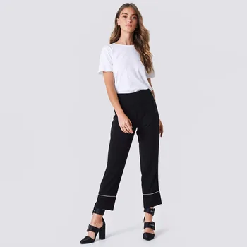 HDY Haoduoyi Women Simple Commuter High Waist Straight Ankle-Length Pants Cool Roller Side Zip Closure Female Pants Wholesale
HDY Haoduoyi Women Simple Commuter High Waist Straight Ankle-Length Pants Cool Roller Side Zip Closure Female Pants Wholesale