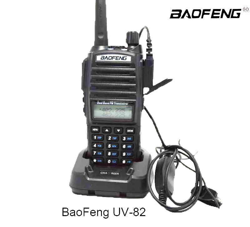 Портативное двухстороннее радио с двумя PTT Ham CB BaoFeng UV 82 двухдиапазонное 136 174/400 520