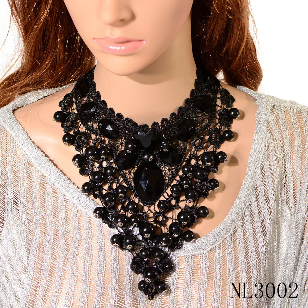 2019 Hot Sale Fashion Europe Exaggerate Black Beads Decorated Elegant Lady Lace Necklace
2019 Hot Sale Fashion Europe Exaggerate Black Beads Decorated Elegant Lady Lace Necklace