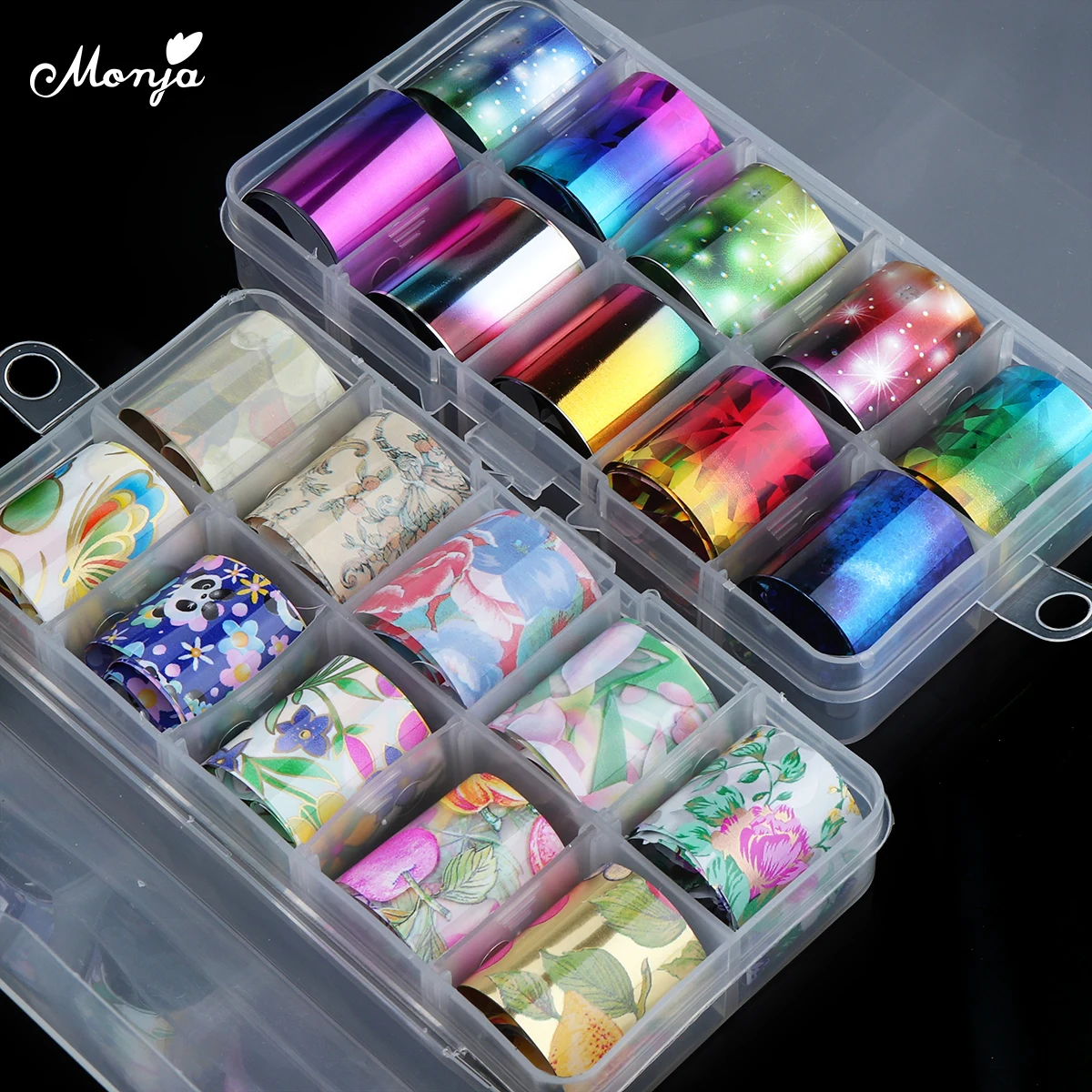 Monja 10 Rolls 2.5*100cm Nail Foils Starry Sky Sticker Holographic Laser Transfer Decals Manicure Nail Art Decorations
Monja 10 Rolls 2.5*100cm Nail Foils Starry Sky Sticker Holographic Laser Transfer Decals Manicure Nail Art Decorations
