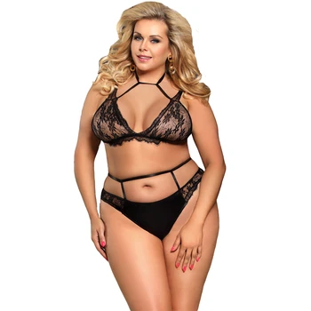 Comeondear Women Bra set Sexy Lingerie Set Halter Mesh Bralette+Thong Set Bandage Lingerie Plus Size Underwear Set R80625
Comeondear Women Bra set Sexy Lingerie Set Halter Mesh Bralette+Thong Set Bandage Lingerie Plus Size Underwear Set R80625