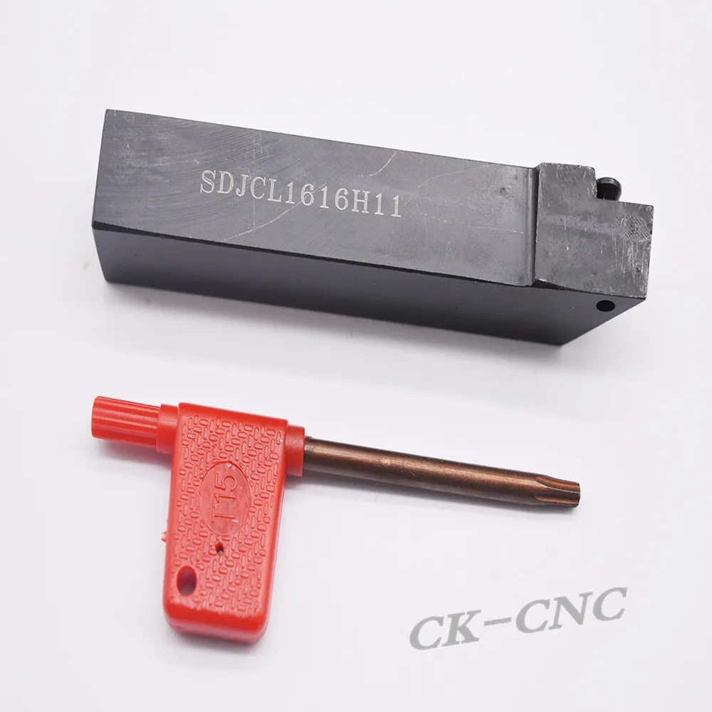SDJCL1616H11 16*16*100mm 55degreeCNC Lathe External Cutting Tool Left Holder For DC**11T3 inserts
SDJCL1616H11 16*16*100mm 55degreeCNC Lathe External Cutting Tool Left Holder For DC**11T3 inserts