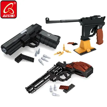 AUSINI Building Blocks Gun Toys for Children Magnum Revolver Mausers Pistol Desert Eagle Design Weapon Army Military Model Brick
AUSINI Building Blocks Gun Toys for Children Magnum Revolver Mausers Pistol Desert Eagle Design Weapon Army Military Model Brick