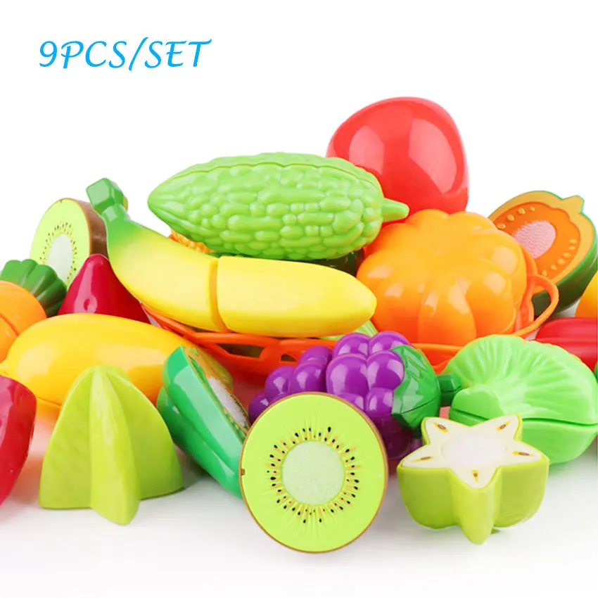 9PCS Safety Plastic Kitchen Toy Hobbies Food Fruit Vegetable Cutting Kids Educational Pretend Play Set Toys For Children
9PCS Safety Plastic Kitchen Toy Hobbies Food Fruit Vegetable Cutting Kids Educational Pretend Play Set Toys For Children