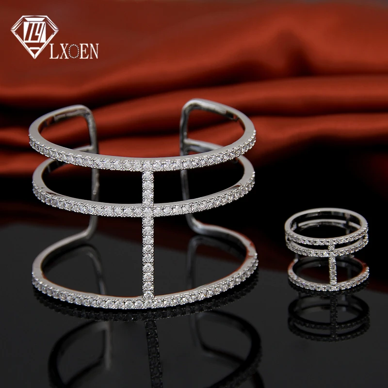 LXOEN Luxury Exquisite Brand Rings Sets for Women Fashion Adjustable Bangle Party Jewelry Sets Gift for Wedding Set
LXOEN Luxury Exquisite Brand Rings Sets for Women Fashion Adjustable Bangle Party Jewelry Sets Gift for Wedding Set