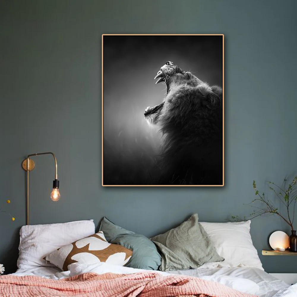 Roaring Lion Animals Print On Canvas Painting Calligraphy Home Decor Wall Pictures Posters for Living Room Bedroom Decoration
Roaring Lion Animals Print On Canvas Painting Calligraphy Home Decor Wall Pictures Posters for Living Room Bedroom Decoration
