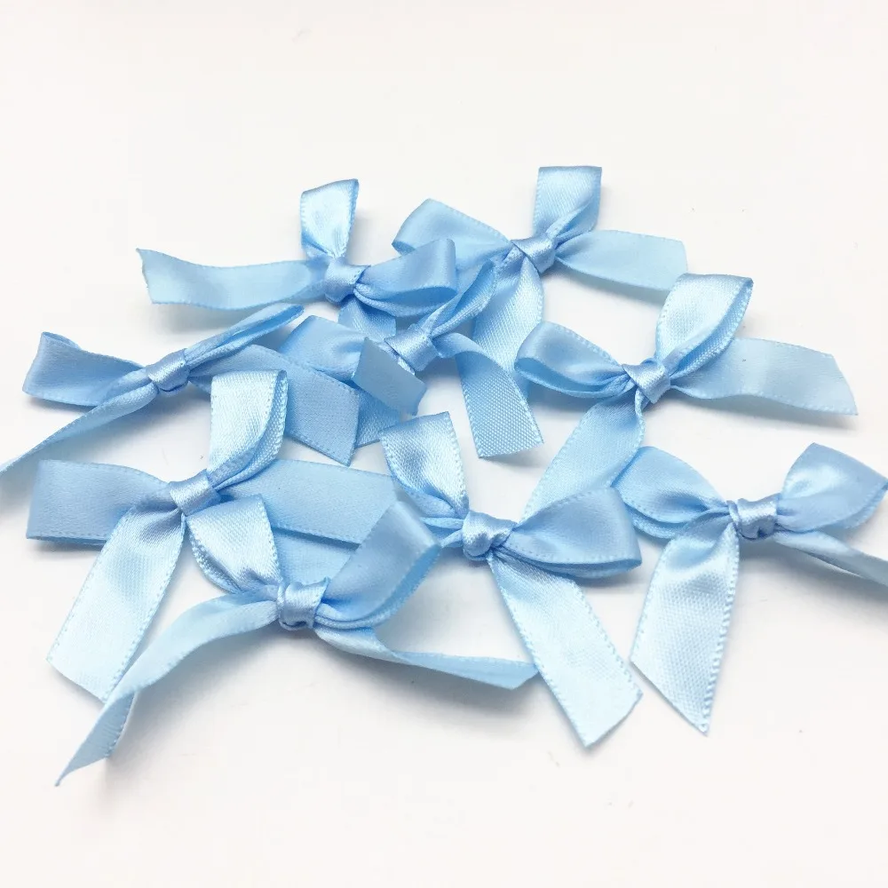 Detail Feedback Questions About 100pcs Blue Color Satin Ribbon