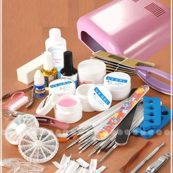 Nail Art DIY Manicure set UV Gel klt Brush Pen + 36w Pink uv gel lamp Free Shipping
Nail Art DIY Manicure set UV Gel klt Brush Pen + 36w Pink uv gel lamp Free Shipping