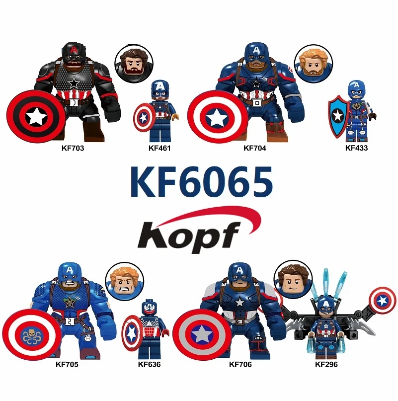 Plastic Building Blocks Super Heroes Bricks Captain America Iron Man Spider Man Figures Toys For Children Model Education KF6065
Plastic Building Blocks Super Heroes Bricks Captain America Iron Man Spider Man Figures Toys For Children Model Education KF6065