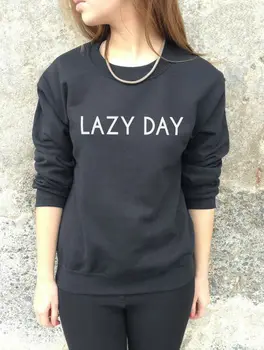 LAZY DAY Letters Print Women Sweatshirt Jumper Cotton Casual Hoody For Lady Hipster Whtie Black BZ203-20
LAZY DAY Letters Print Women Sweatshirt Jumper Cotton Casual Hoody For Lady Hipster Whtie Black BZ203-20