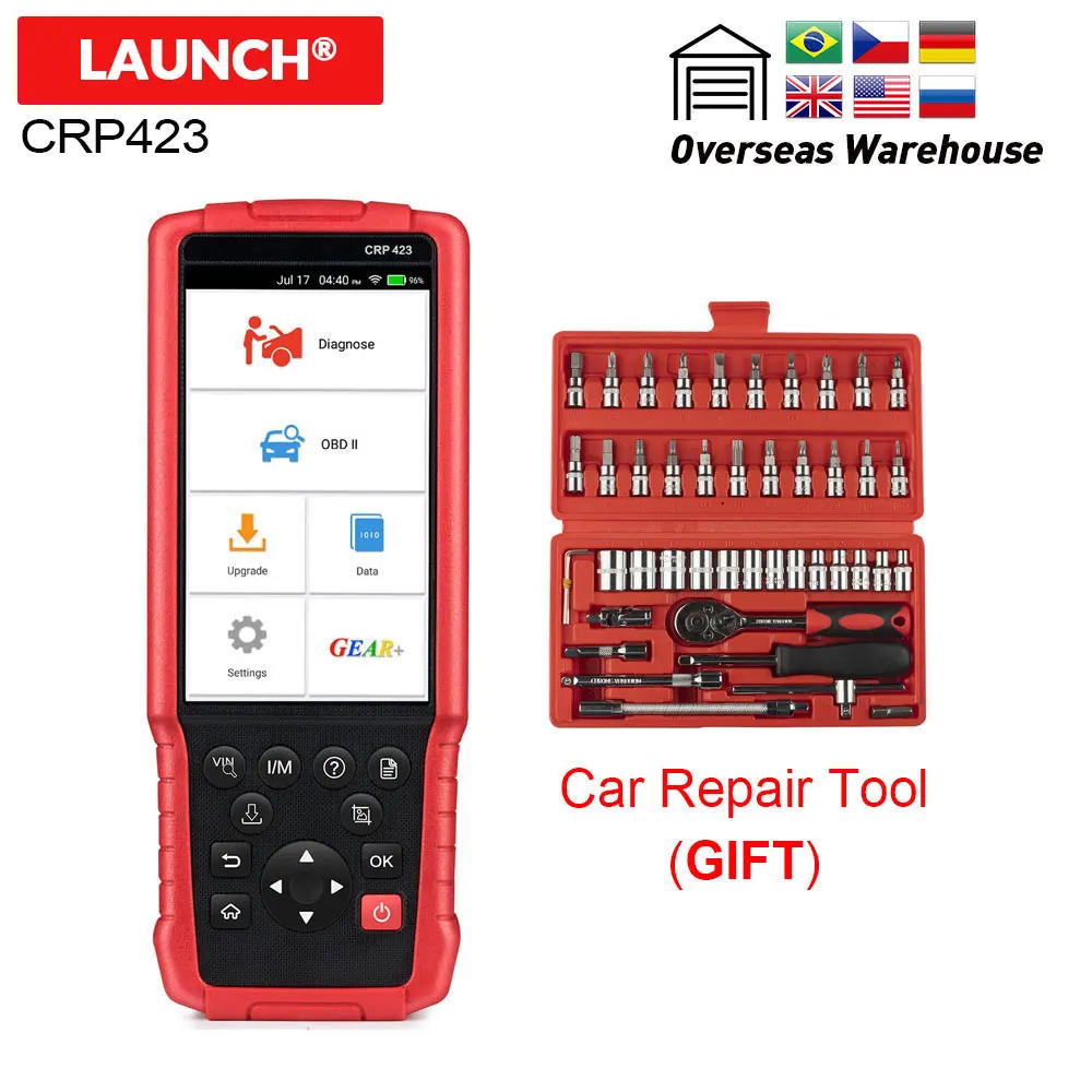 LAUNCH X431 CRP423 OBD2 Code Reader Scanner support Engine/ABS/Airbag/AT OBD 2 CRP 423 OBD2 diagnostic tool auto scanner
LAUNCH X431 CRP423 OBD2 Code Reader Scanner support Engine/ABS/Airbag/AT OBD 2 CRP 423 OBD2 diagnostic tool auto scanner