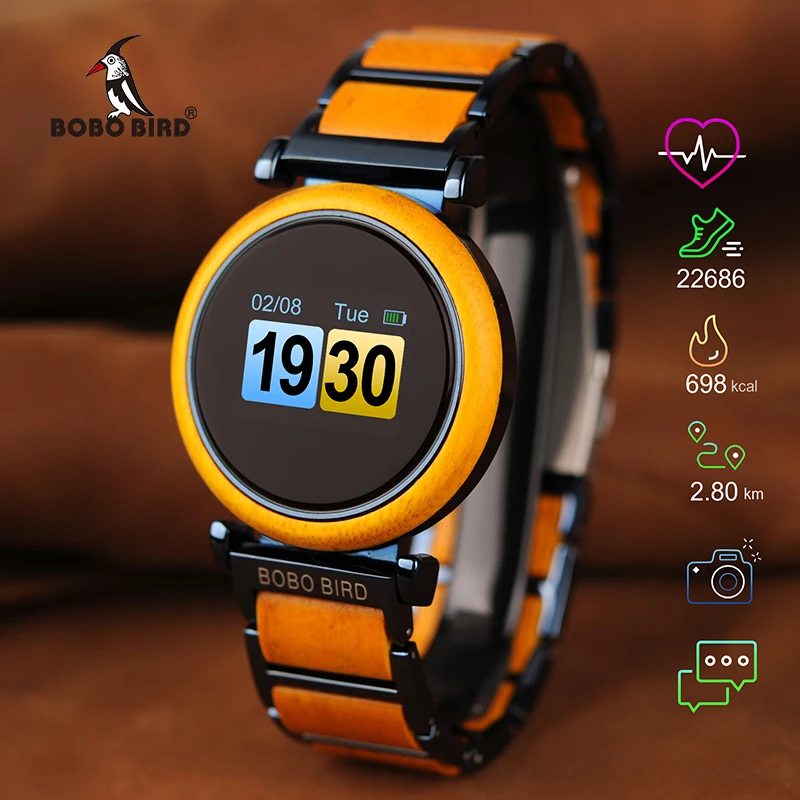 BOBO BIRD Touch Screen Electronic Movement Watch Wood Luxury Wristwatch Men Smart Timepiece Relogio Masculino J-R27 
BOBO BIRD Touch Screen Electronic Movement Watch Wood Luxury Wristwatch Men Smart Timepiece Relogio Masculino J-R27