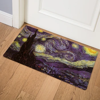 Oil Painting Van Gogh Starry Sky PVC Leather Mats 46*76 Waterproof Kitchen Carpet Entrance Non Slip Decor Portrait Car Door Mat
Oil Painting Van Gogh Starry Sky PVC Leather Mats 46*76 Waterproof Kitchen Carpet Entrance Non Slip Decor Portrait Car Door Mat