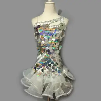 New style Latin dance costume sexy senior big sequins stones latin dance dress for women latin dance competition dresses S-4XL 
New style Latin dance costume sexy senior big sequins stones latin dance dress for women latin dance competition dresses S-4XL