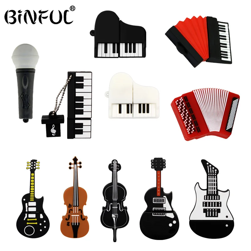 

Musical Instruments Model Pen drive 4gb 8gb 16gb 32gb 64gb USB flash drive microphone/piano/violin/guitar Pendrive flash memory