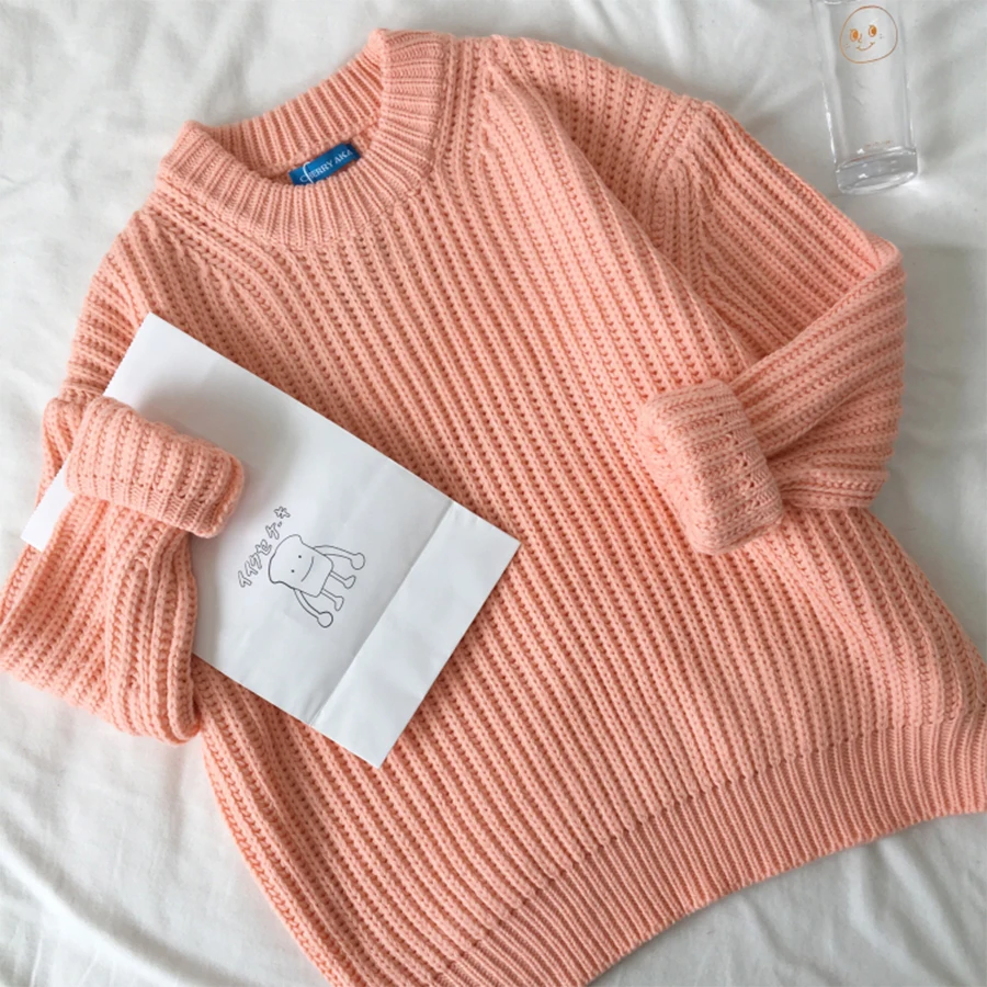 Simple Casual Pullovers Women Loose Slim Oversized Sweaters Ladies Autumn Winter Warm Tops Sweater Plus Size Clothes Female
Simple Casual Pullovers Women Loose Slim Oversized Sweaters Ladies Autumn Winter Warm Tops Sweater Plus Size Clothes Female