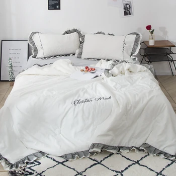 White Summer Cool Quilted Embroidery Quilt Pillowcase Single Double Fift Monochrome Air Conditioned Quilt Cotton King Quilt #sw
White Summer Cool Quilted Embroidery Quilt Pillowcase Single Double Fift Monochrome Air Conditioned Quilt Cotton King Quilt #sw